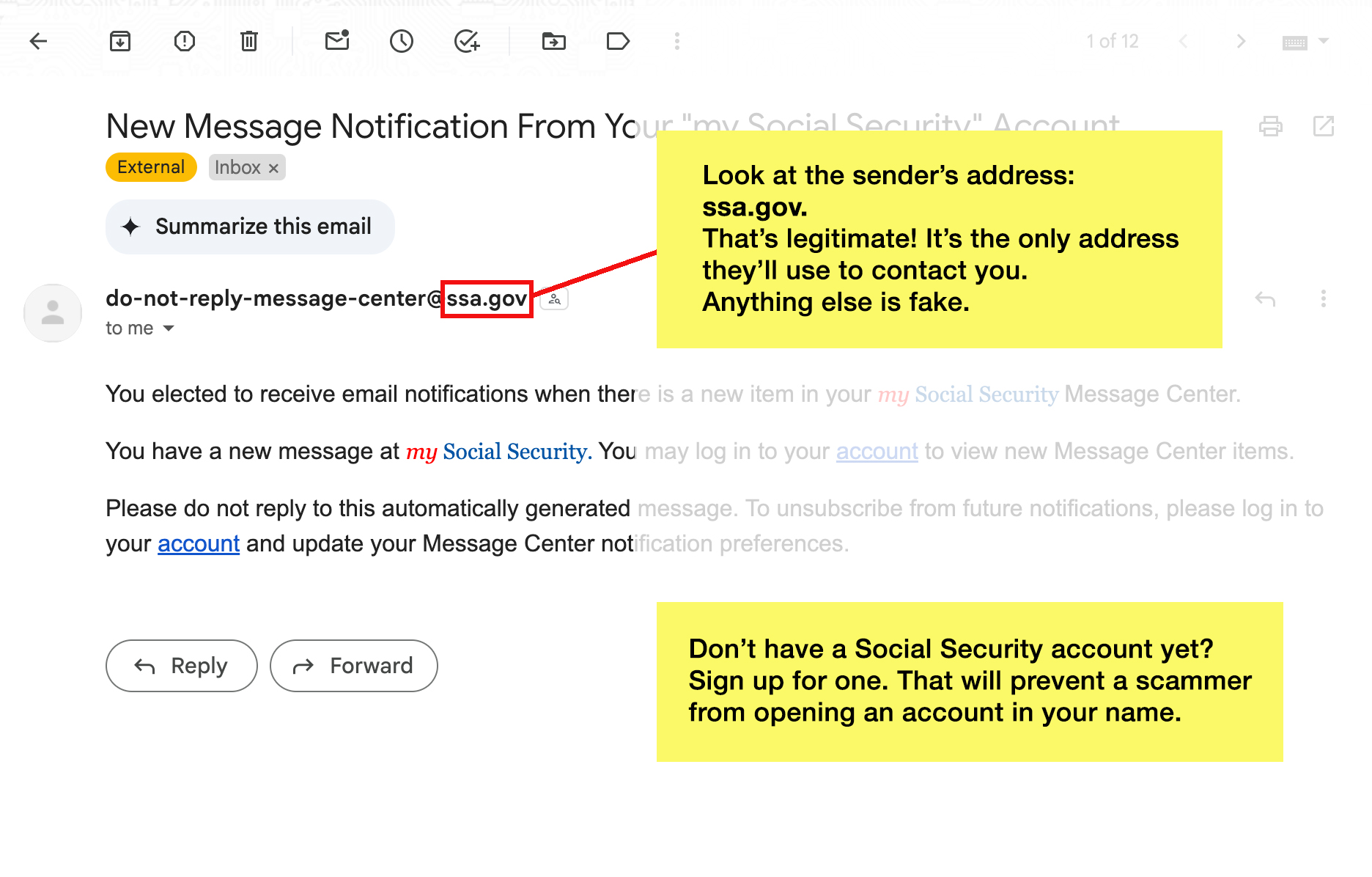 Social Security phish right