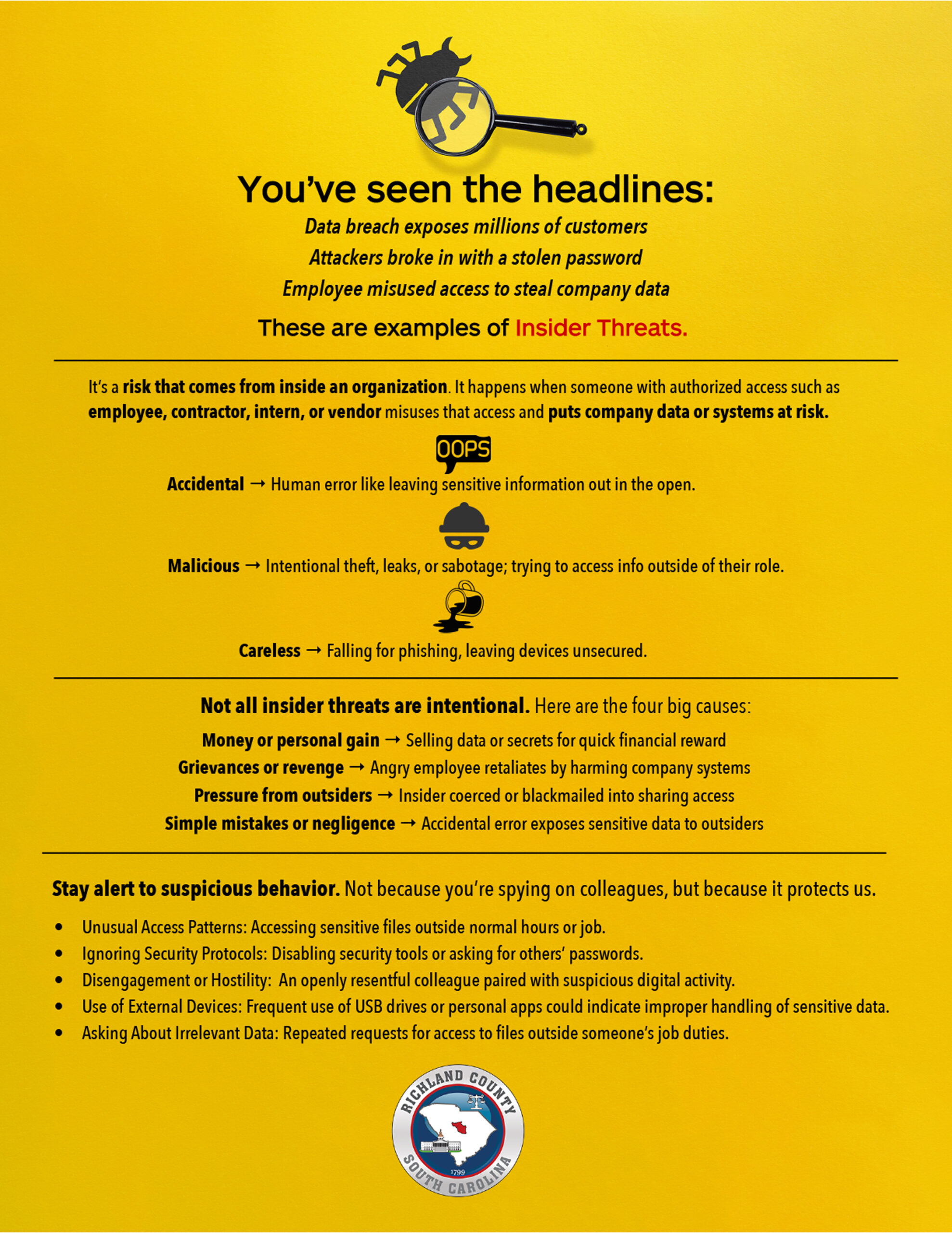 Richland county | insider threats