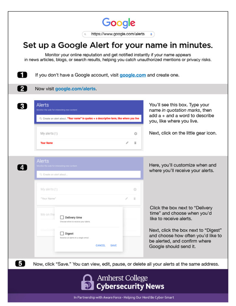 Amherst | Google Alert for Your Name