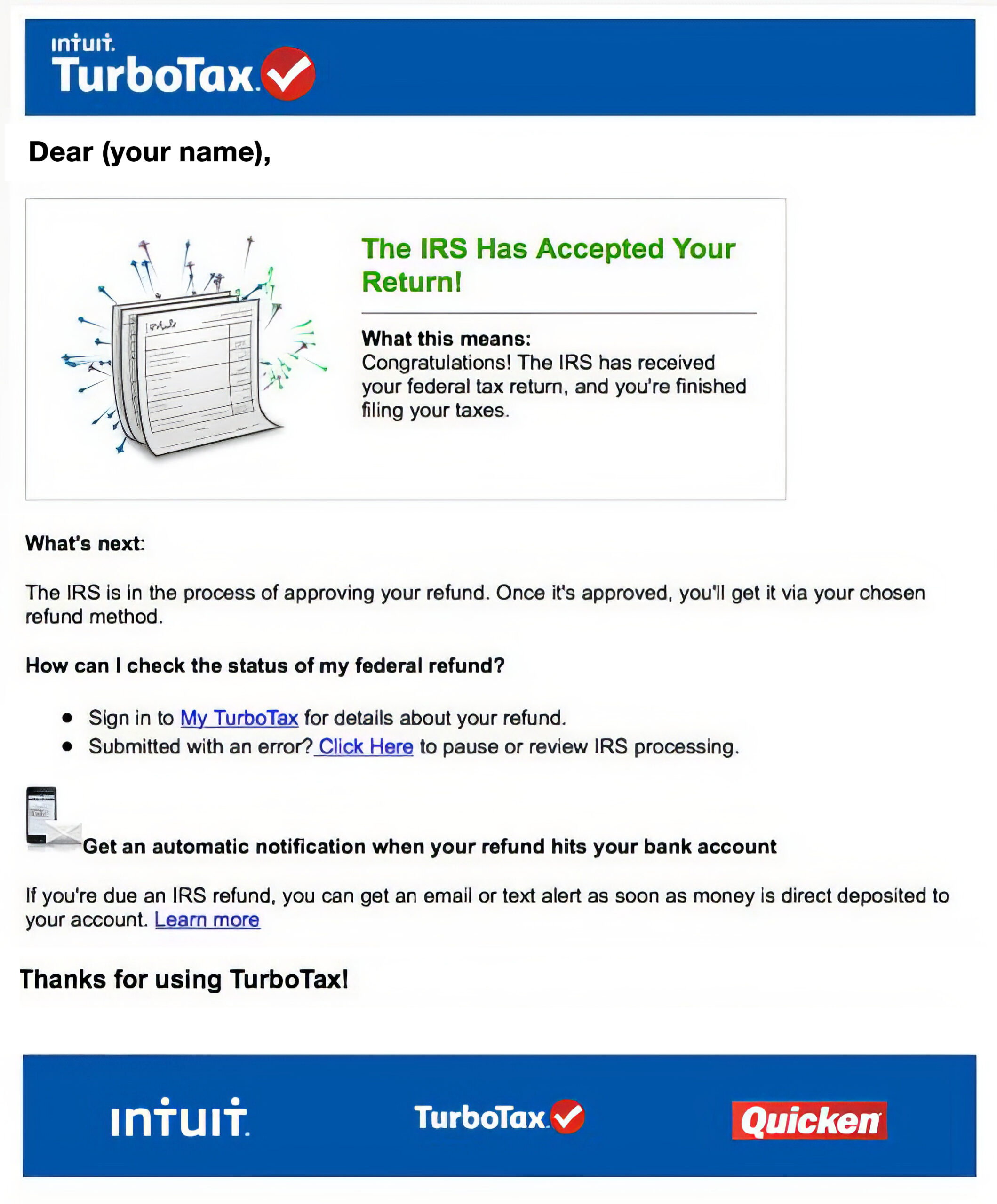 TurboTax Fake Alert
