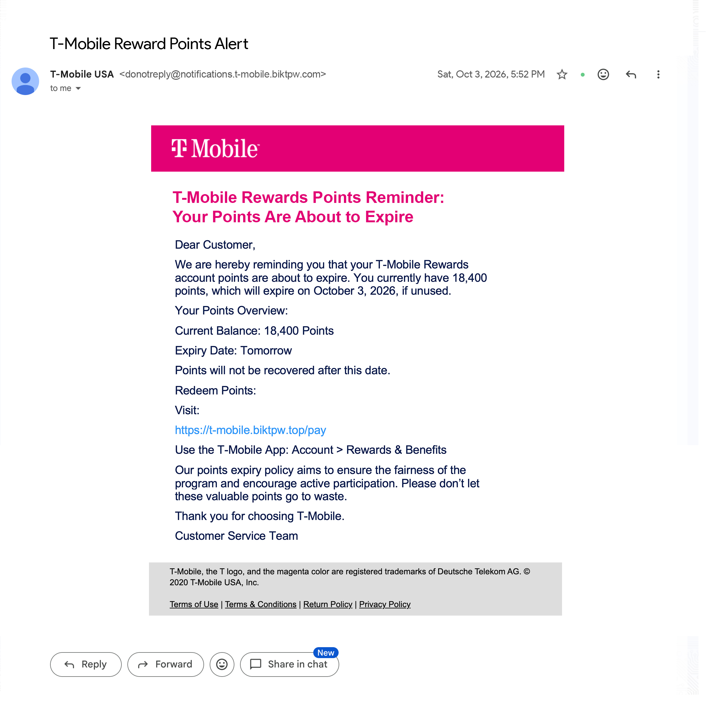 Before: Phish of the Week Oct A T Mobile LEFT
