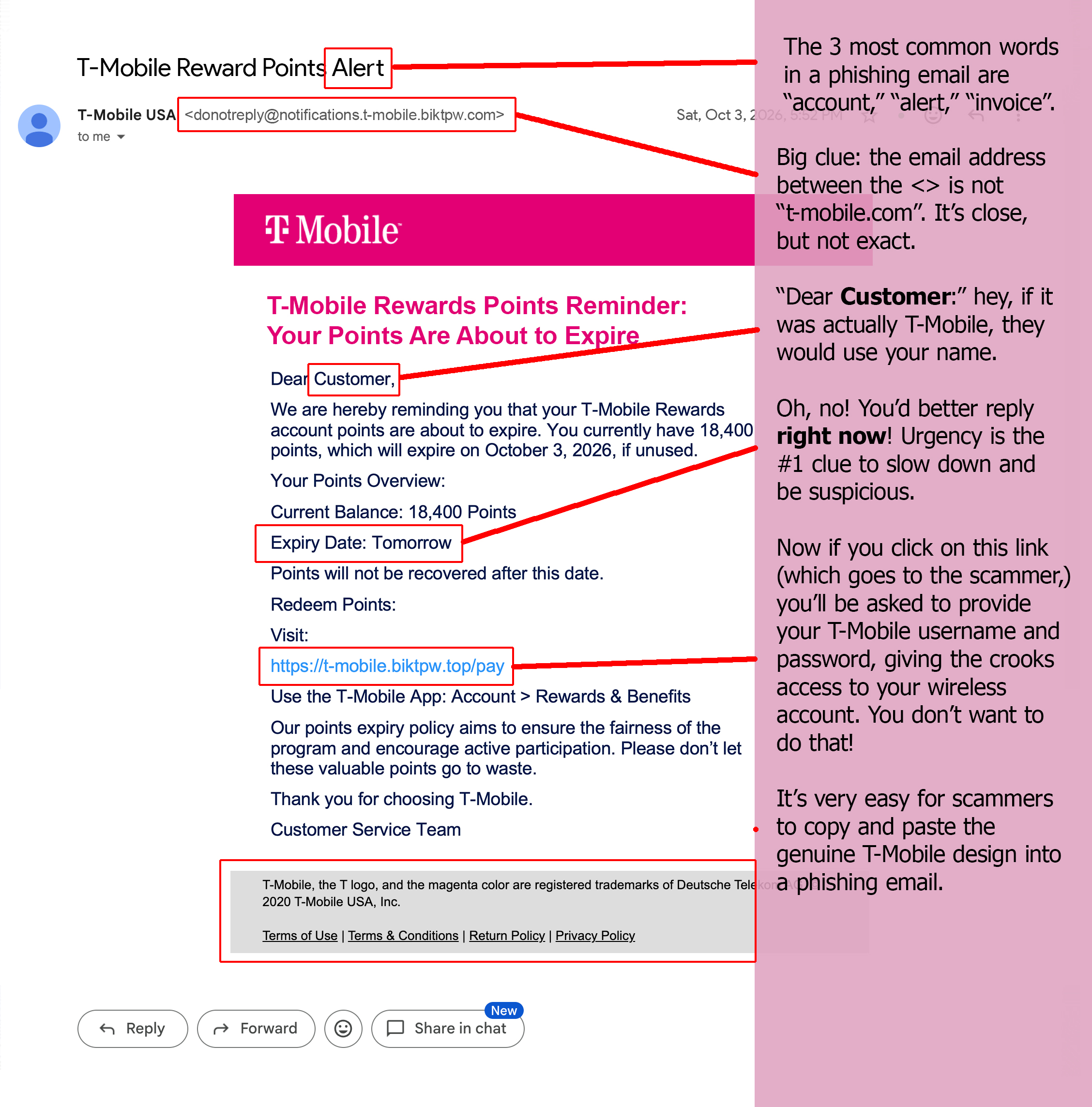 After: Phish of the Week Oct A T Mobile RIGHT
